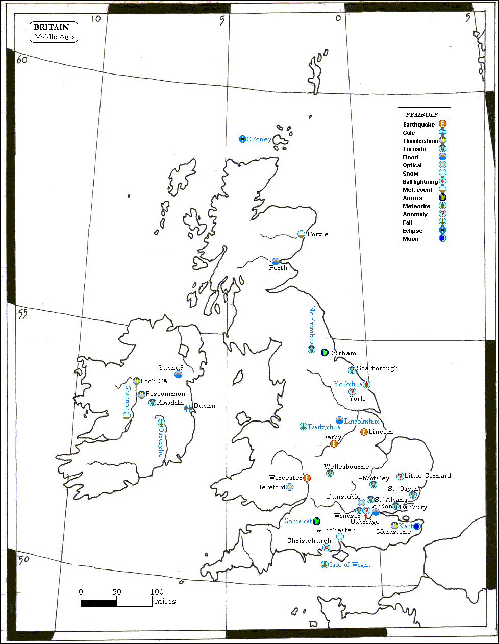 Map Britain medieval