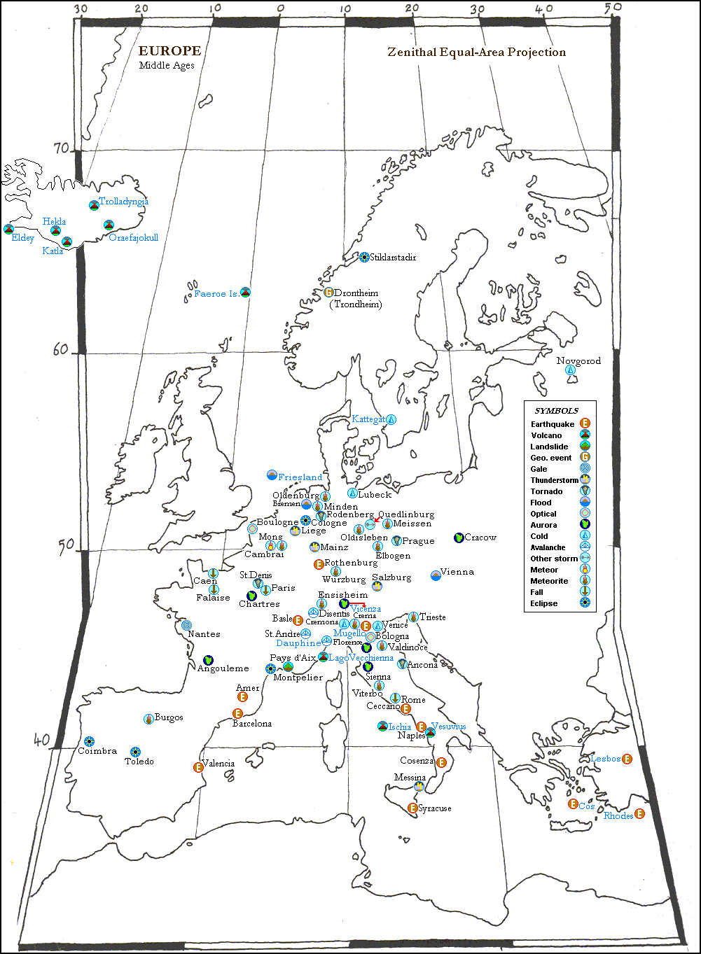 Map Europe medieval