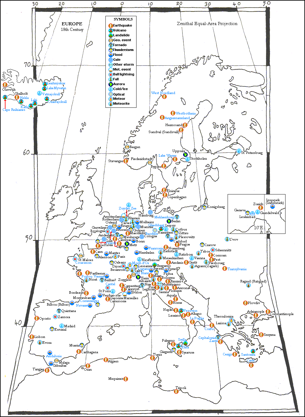Map Europe 18C