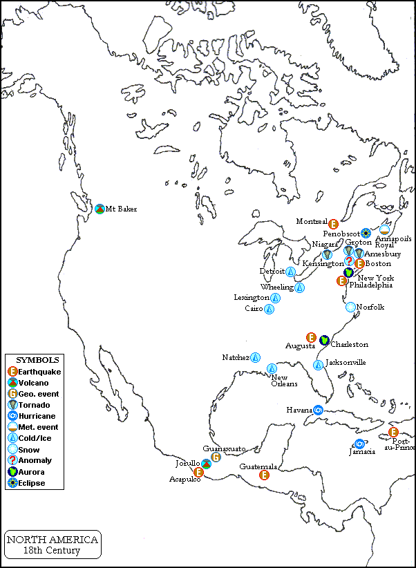 Map North America 18C